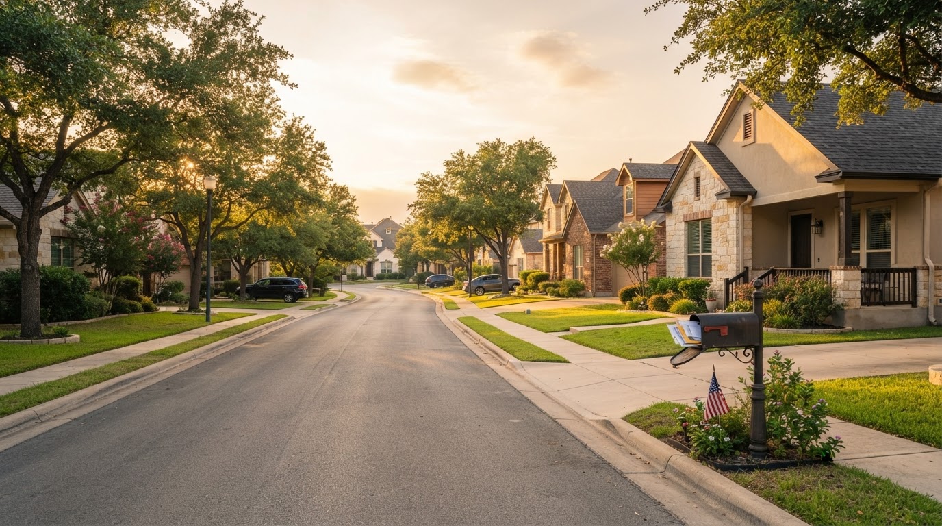 Local neighborhood where Around Town Buzz postcards are delivered to households