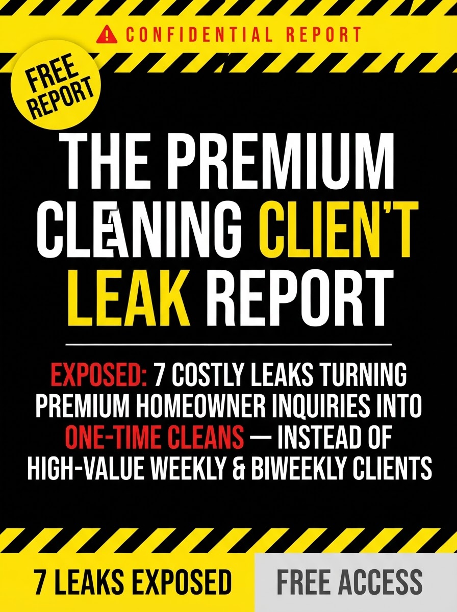 The Premium Cleaning Client Leak Report cover
