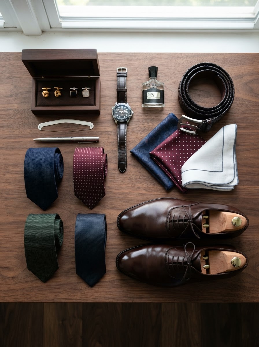 Suit Lab menswear accessories, ties, and cufflinks