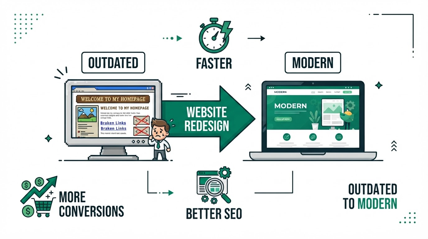 Explainer illustration: Website Redesign NYC in NYC