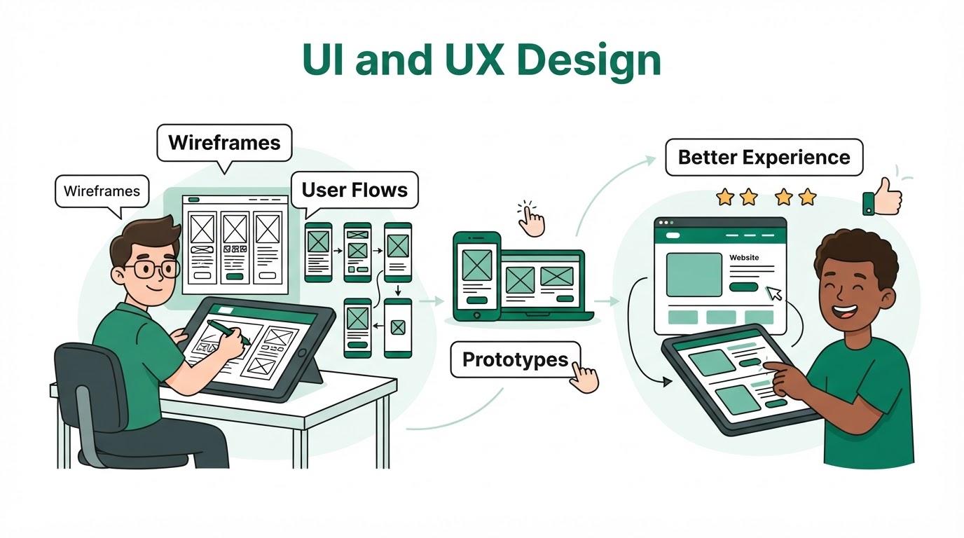 Explainer illustration: UI UX Design NYC in NYC