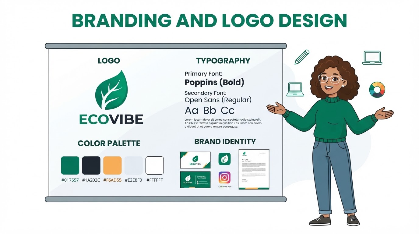 Explainer illustration: Branding and Logo Design NYC in NYC