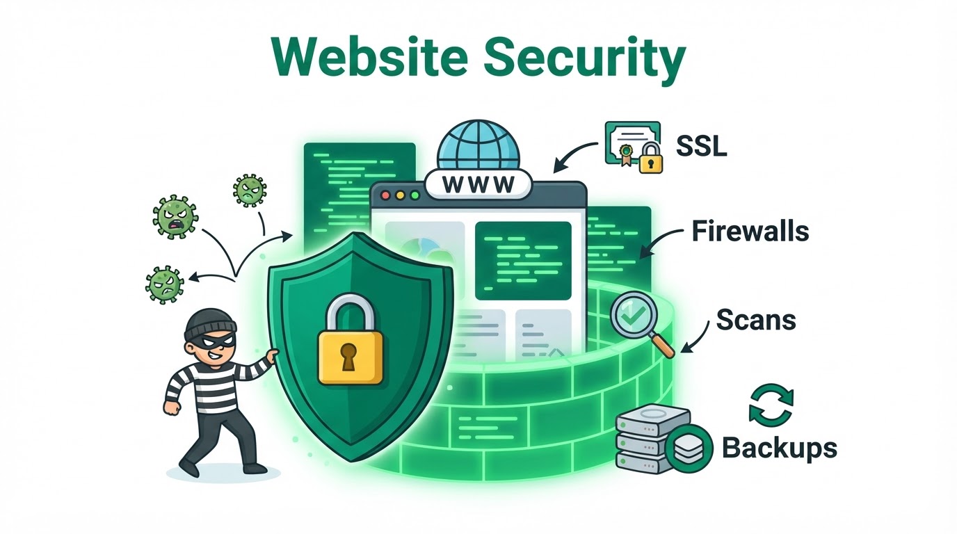 Explainer illustration: Website Security NYC in NYC