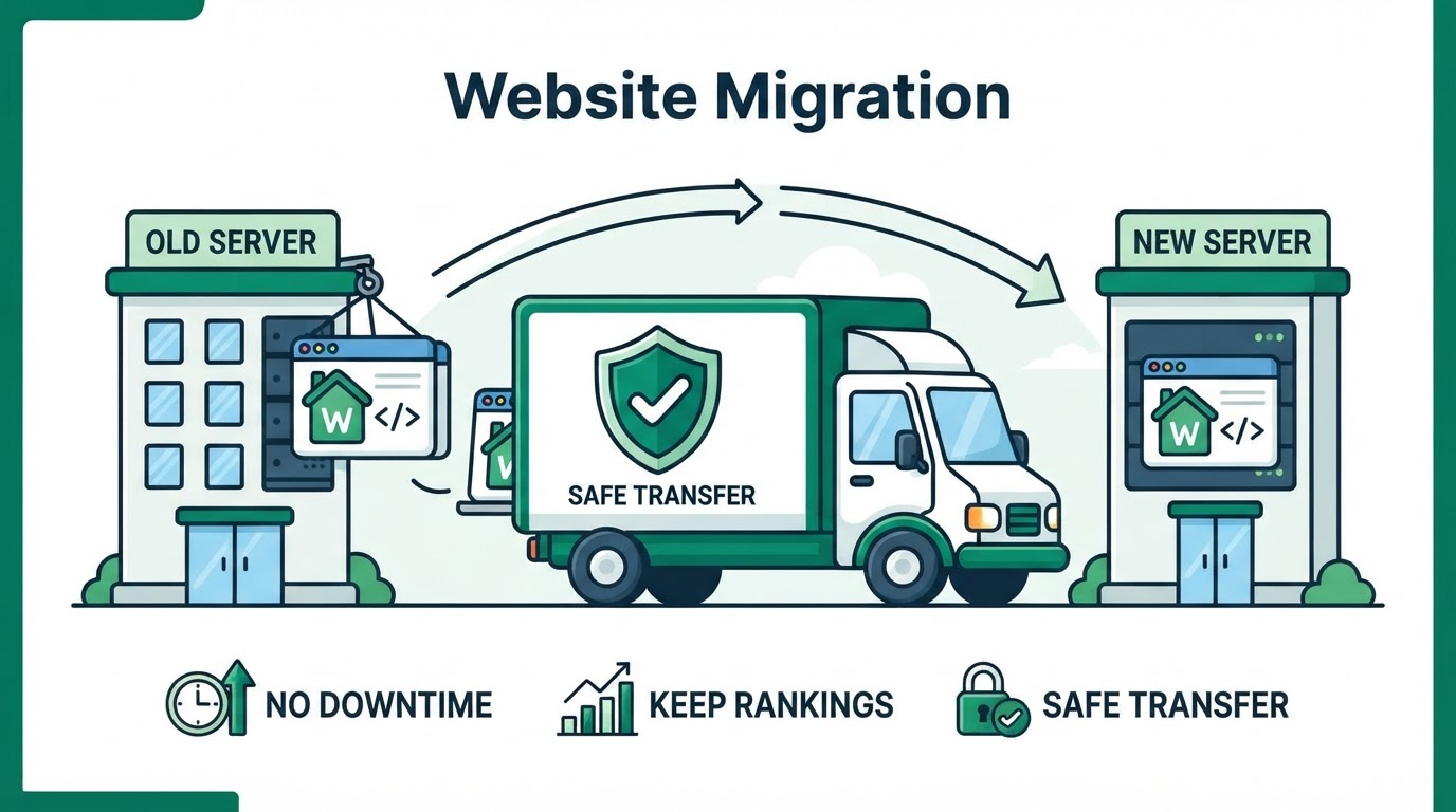Explainer illustration: Website Migration NYC in NYC
