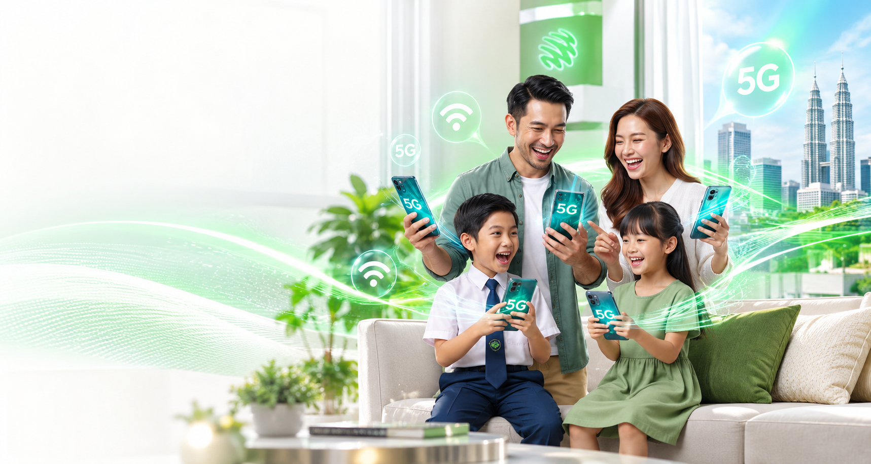 Maxis Postpaid Connected Family 5G Moments bersama seisi keluarga