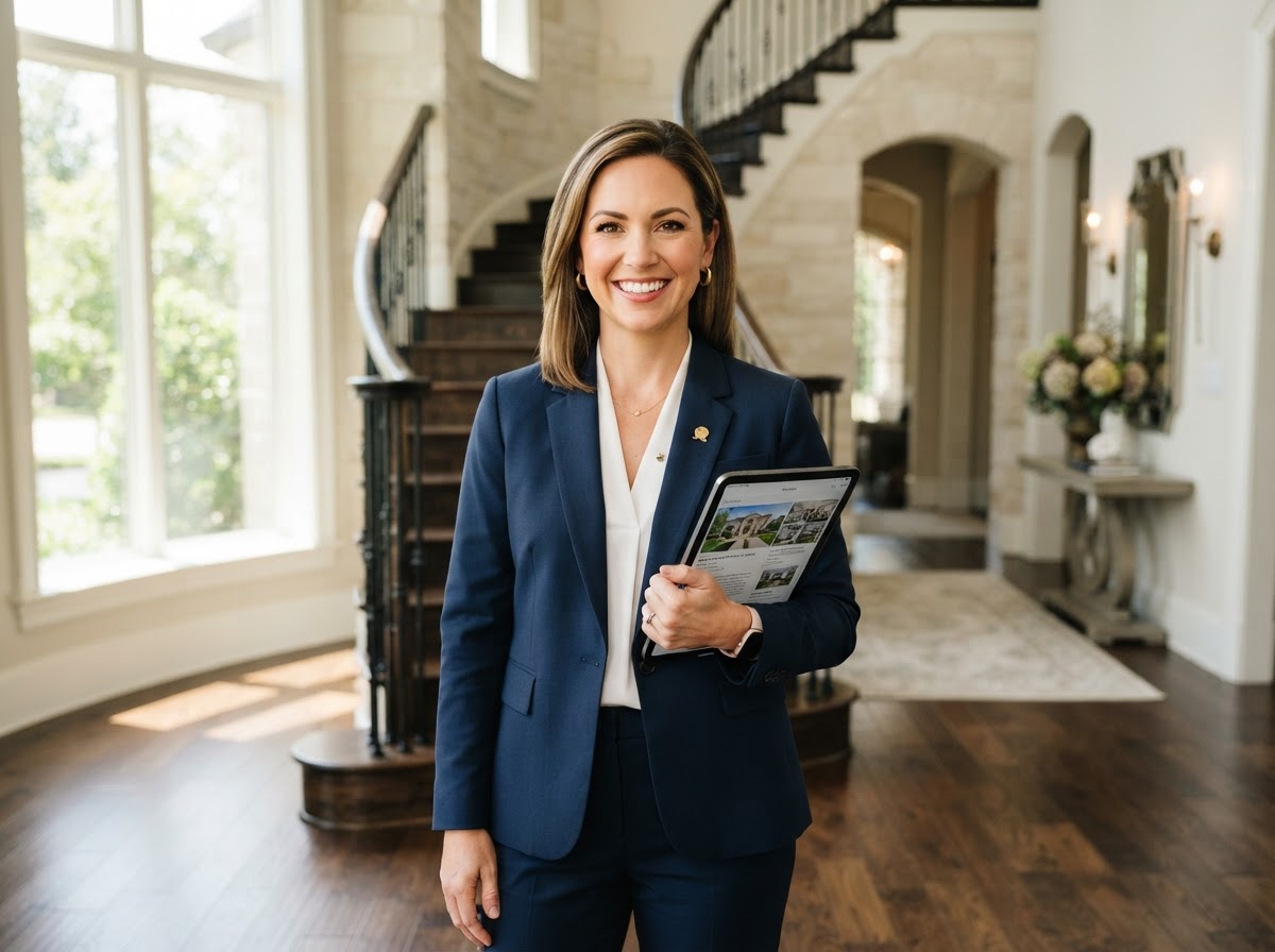 Professional real estate agent from Desert Key Realty in a luxury Las Vegas home