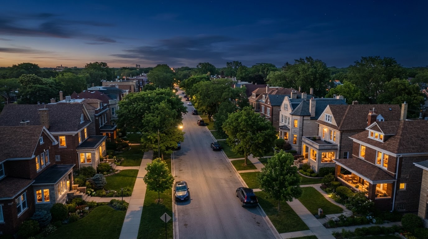 Cook County Illinois residential neighborhood