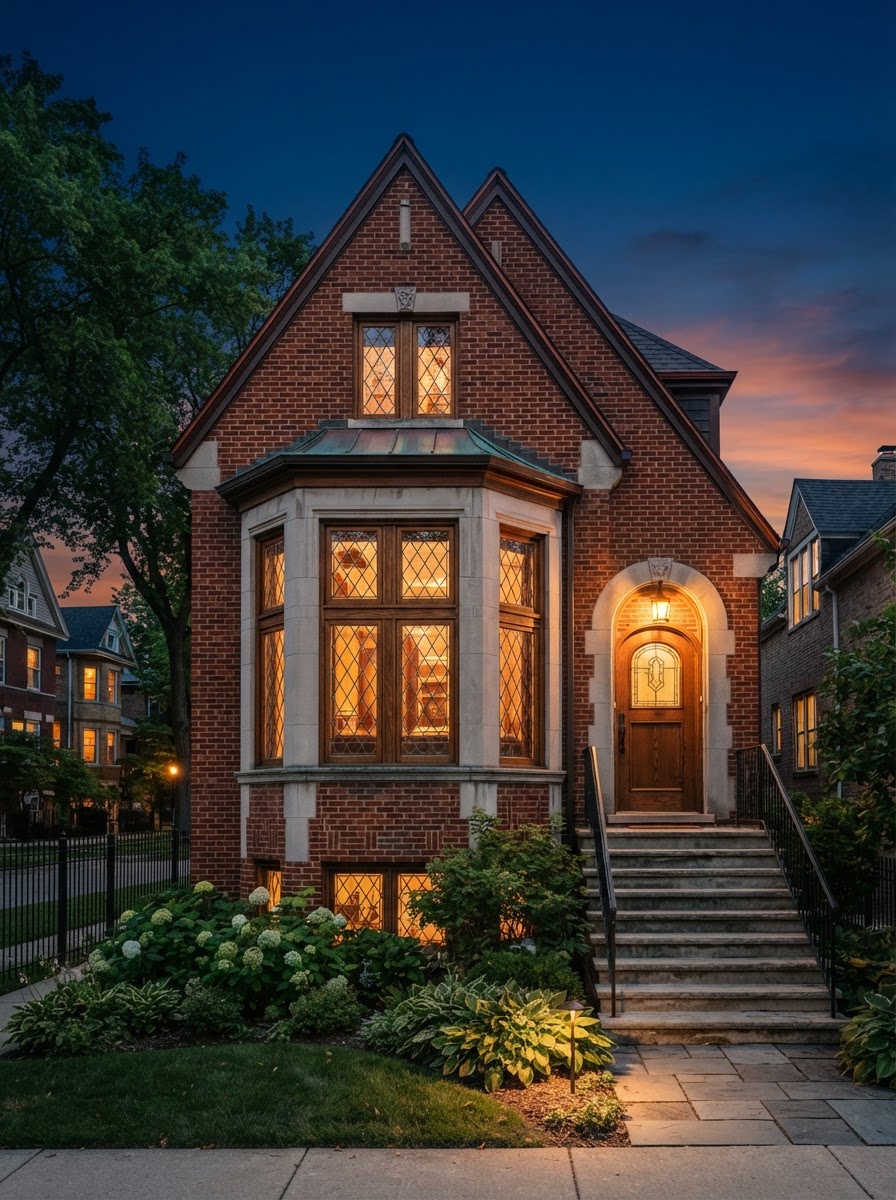 Classic Cook County residential home exterior