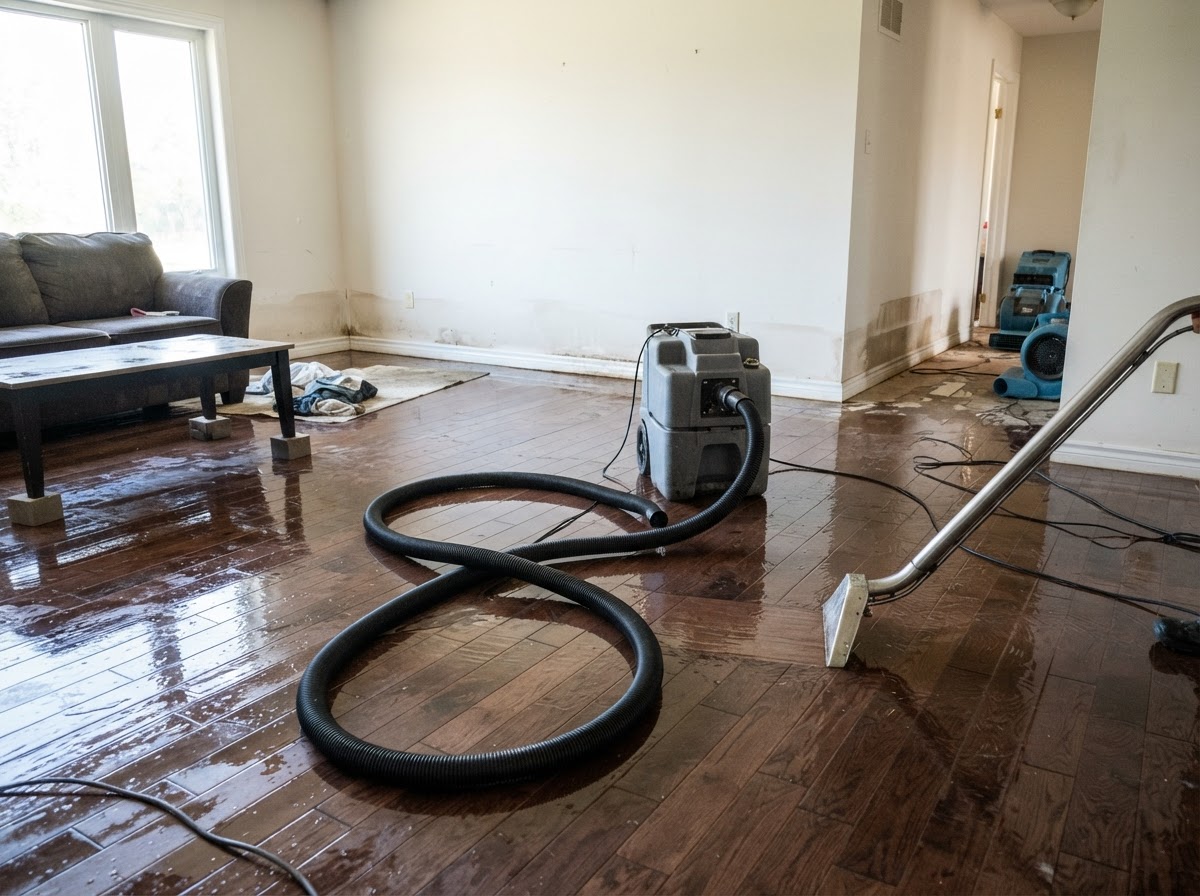 Flood damage cleanup in Wake Forest NC