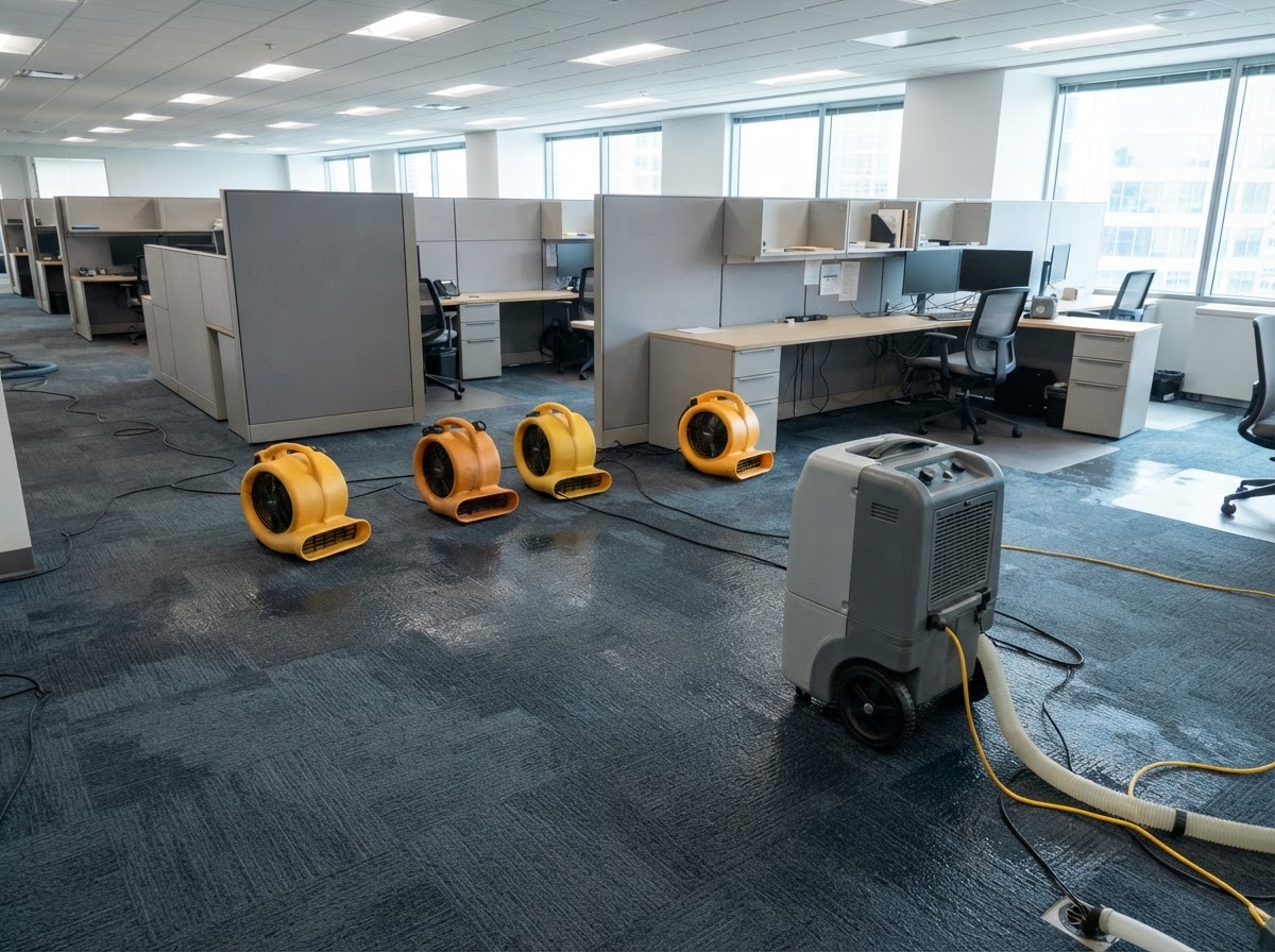 Commercial water damage restoration near Wake Forest