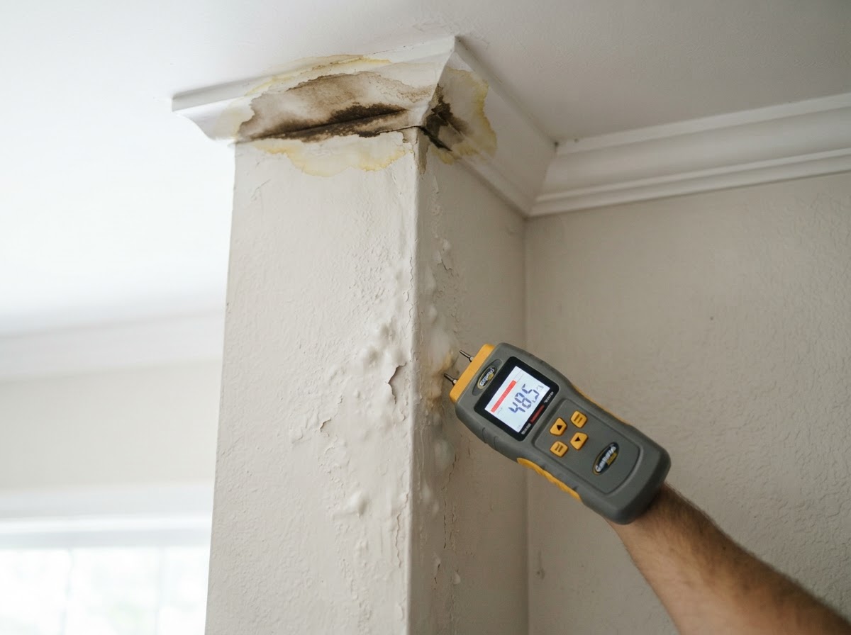 Ceiling wall and drywall water damage cleanup near Wake Forest