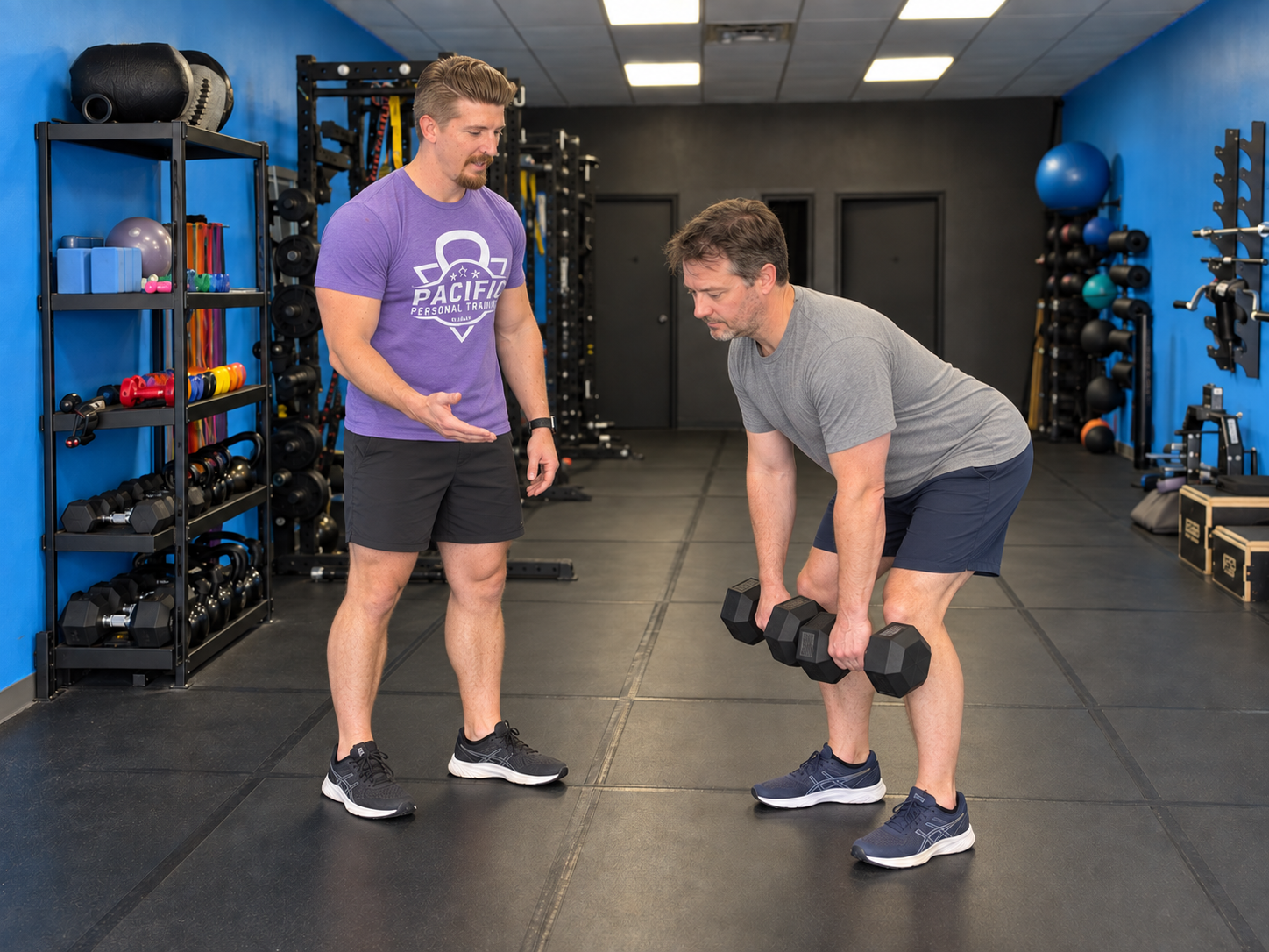 Member during 1-on-1 personal training at Pacific Personal Training Durant