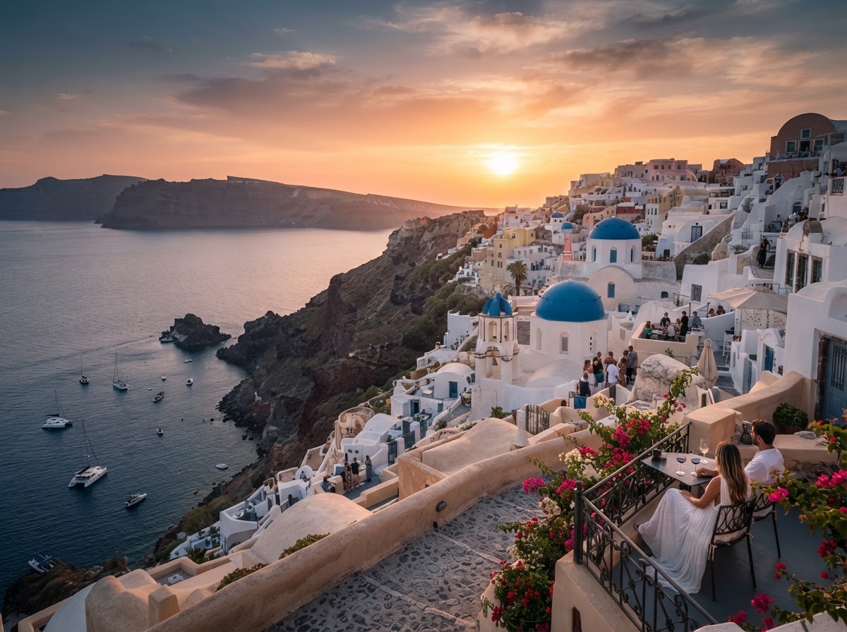 Santorini Honeymoon — Hand-picked caldera-view suite · Oia