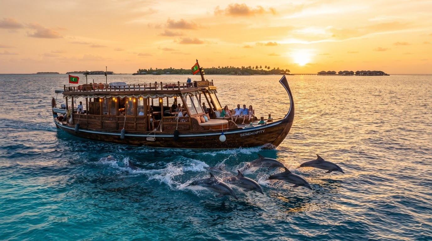 Sunset Dolphin Cruise — Maldives