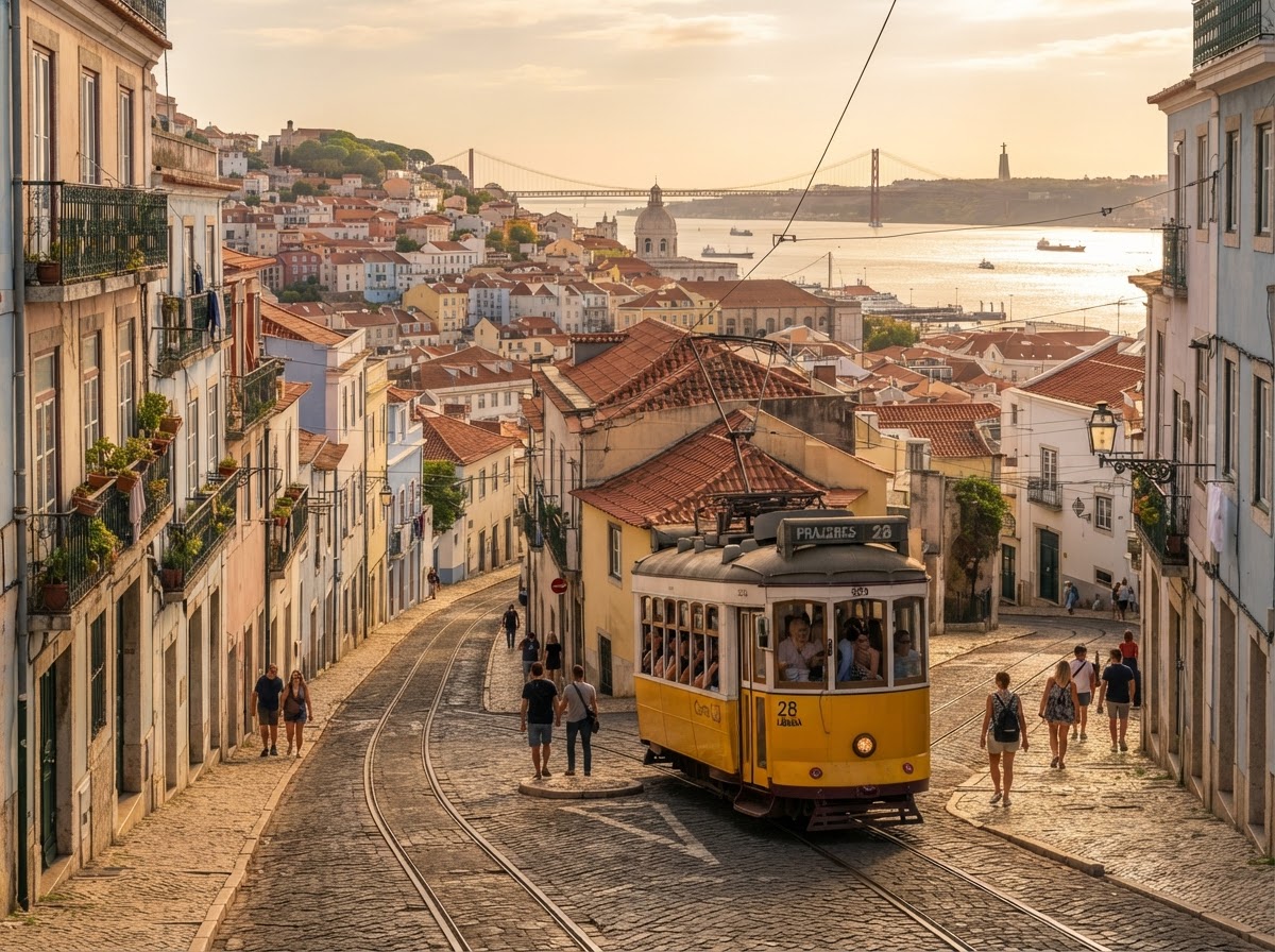 Portugal — Lisbon's pastel hills, port wine & Atlantic coast.
