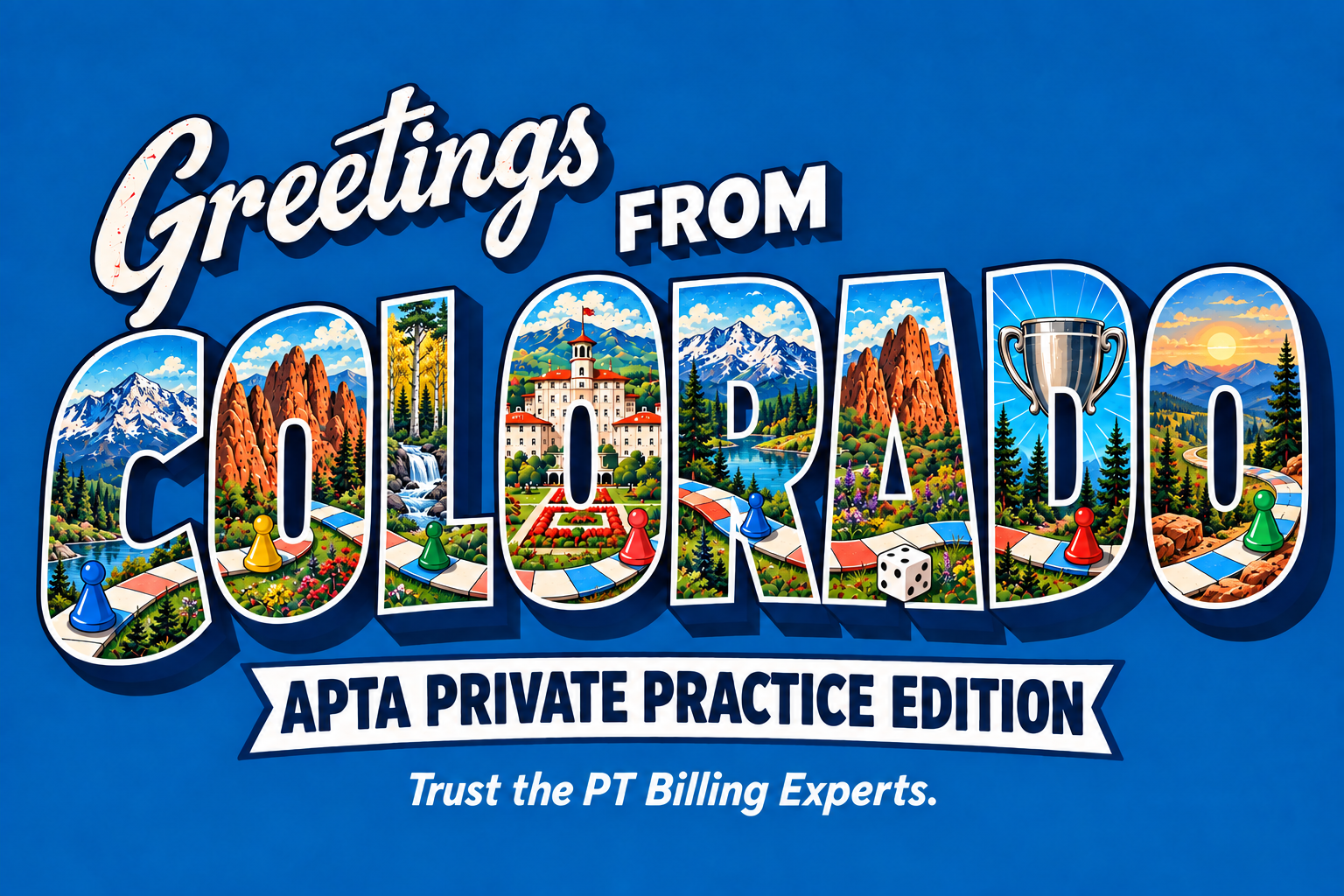 Greetings from Colorado — APTA Private Practice Edition postcard front