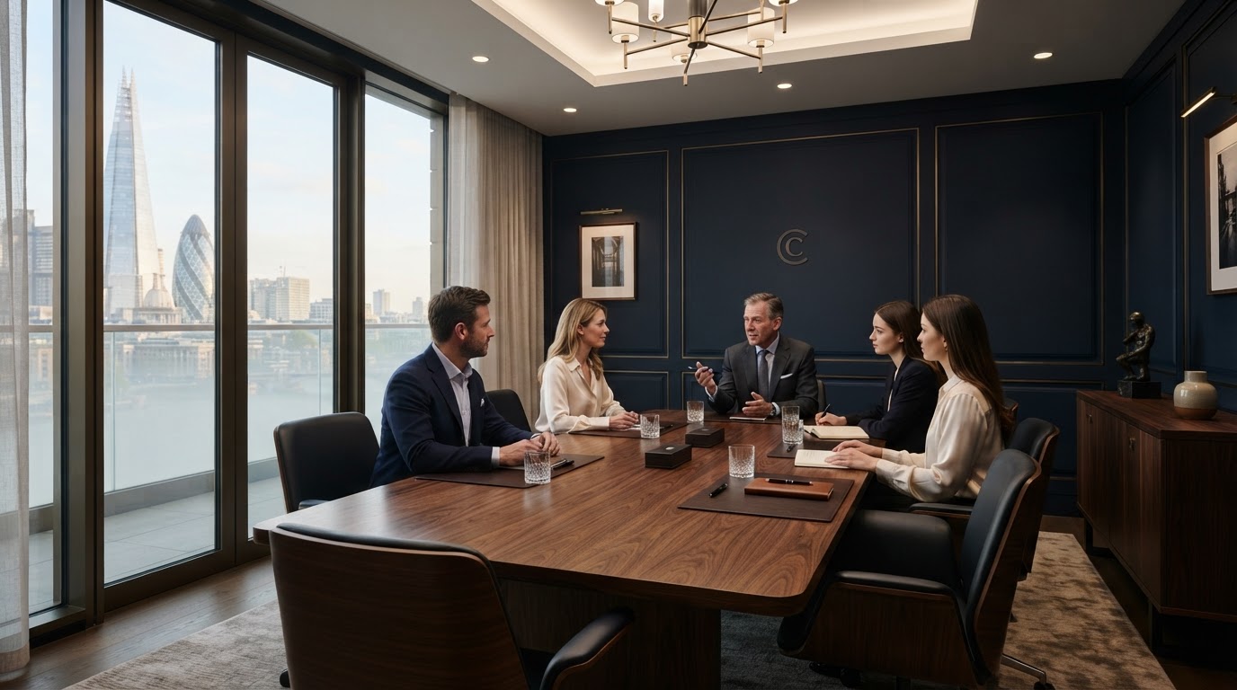 A professional office environment used for client meetings