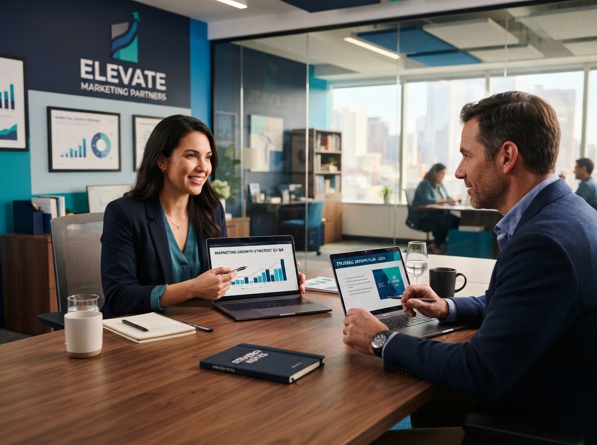DFA Marketing team meeting with a new business client