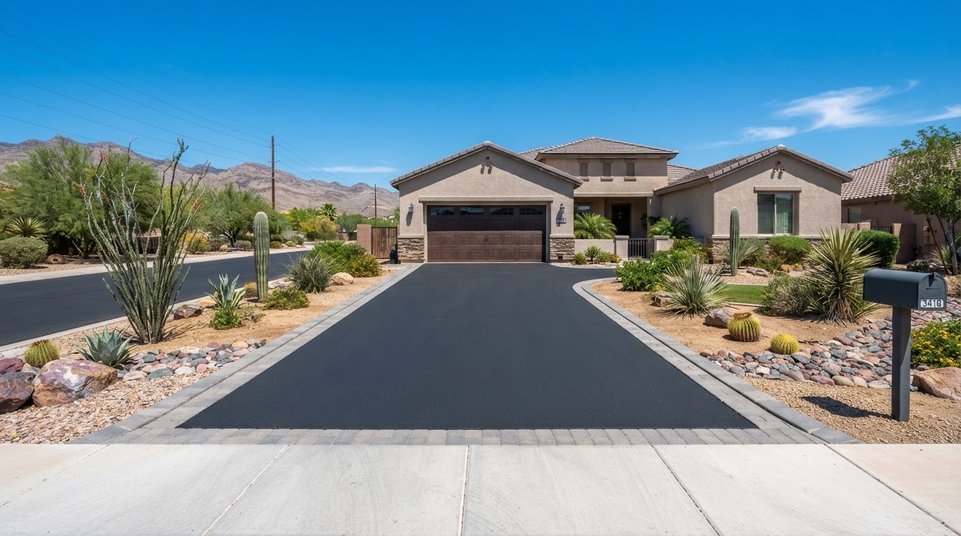 Asphalt Driveway Paving completed project in Sunrise Manor, NV