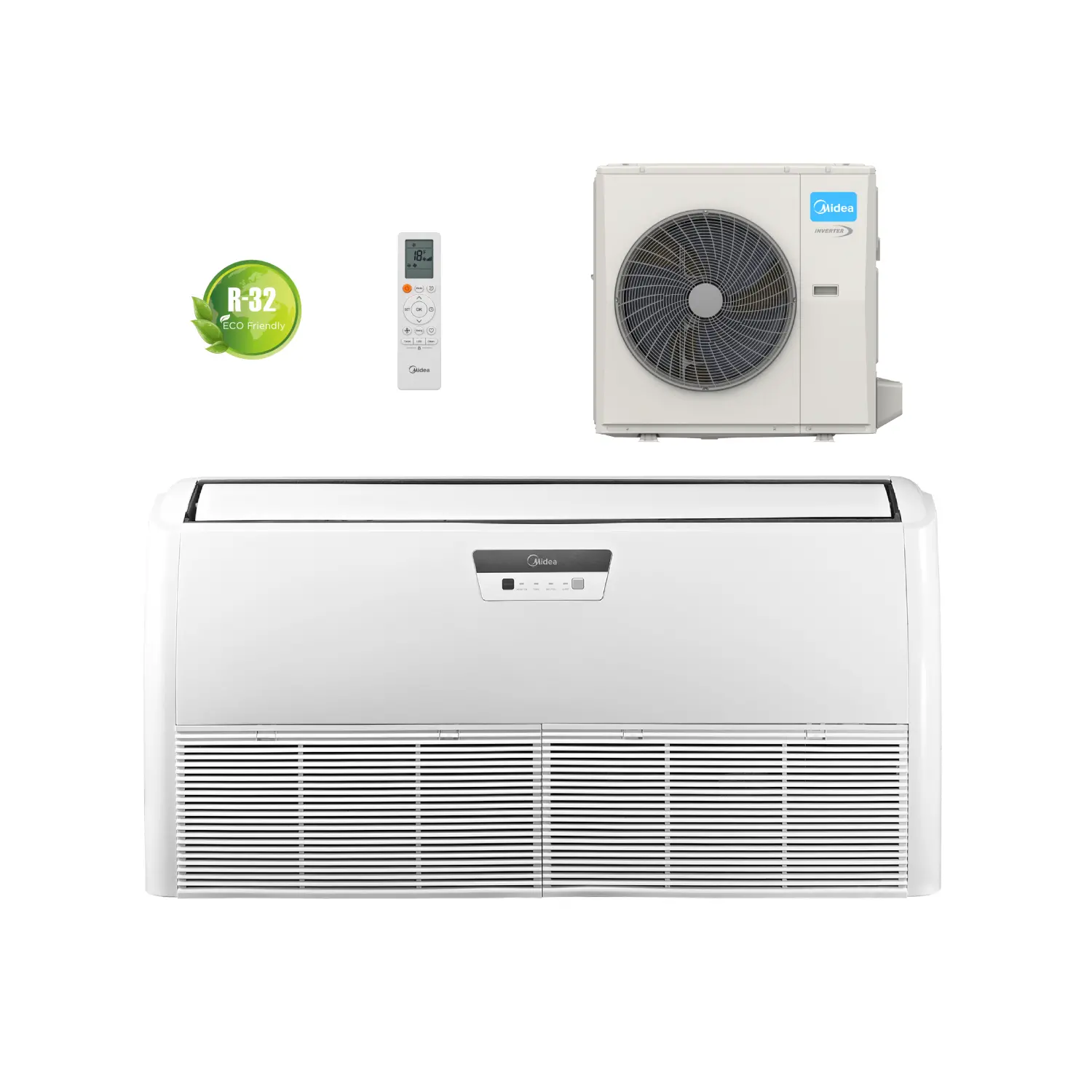 Consola piso-techo Midea Inverter R-32 Light Commercial — modelo MPTVC-R057HN8-1A