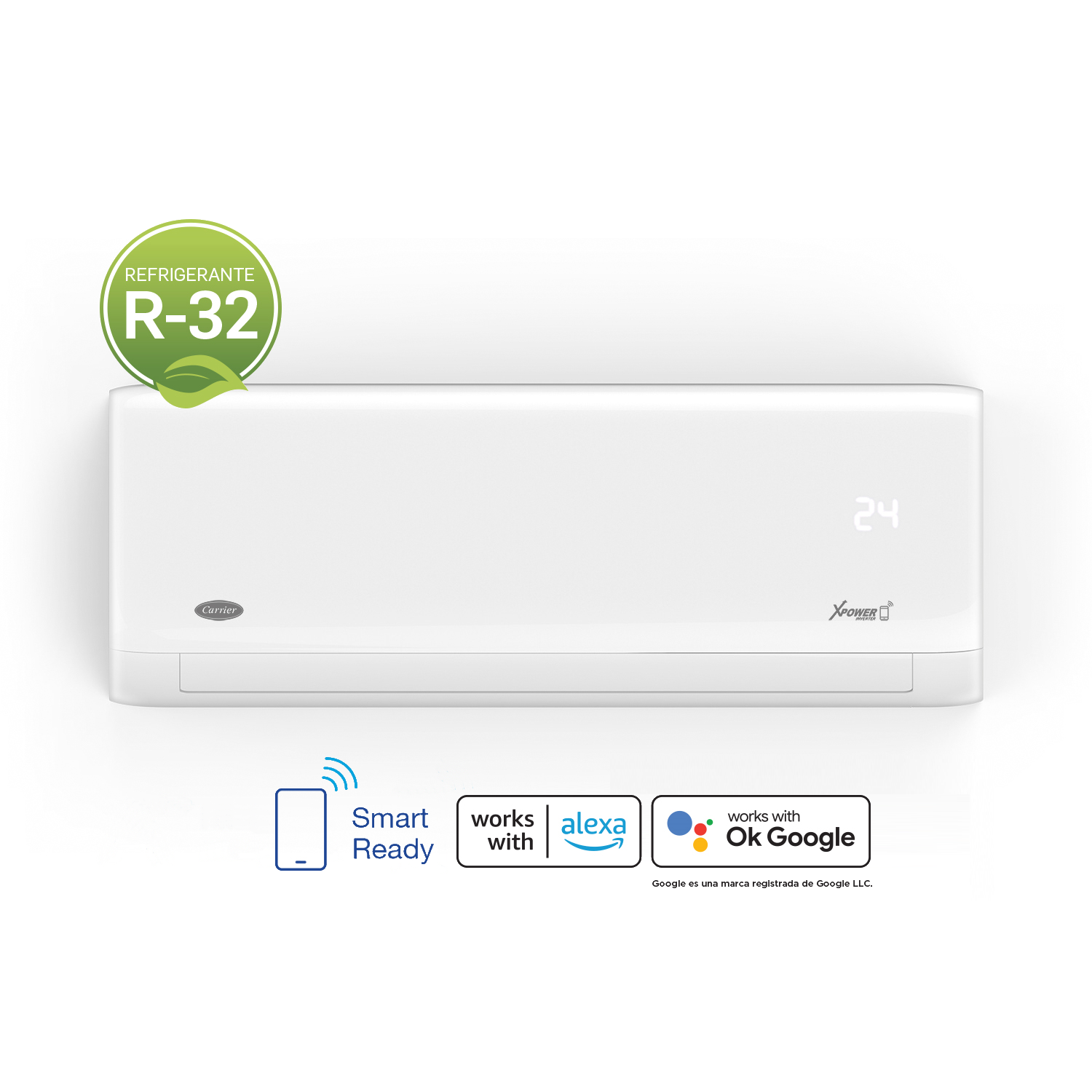 Aire acondicionado split Carrier XPower Inverter Smart R-32 frío/calor — modelo 53HVP09N81F