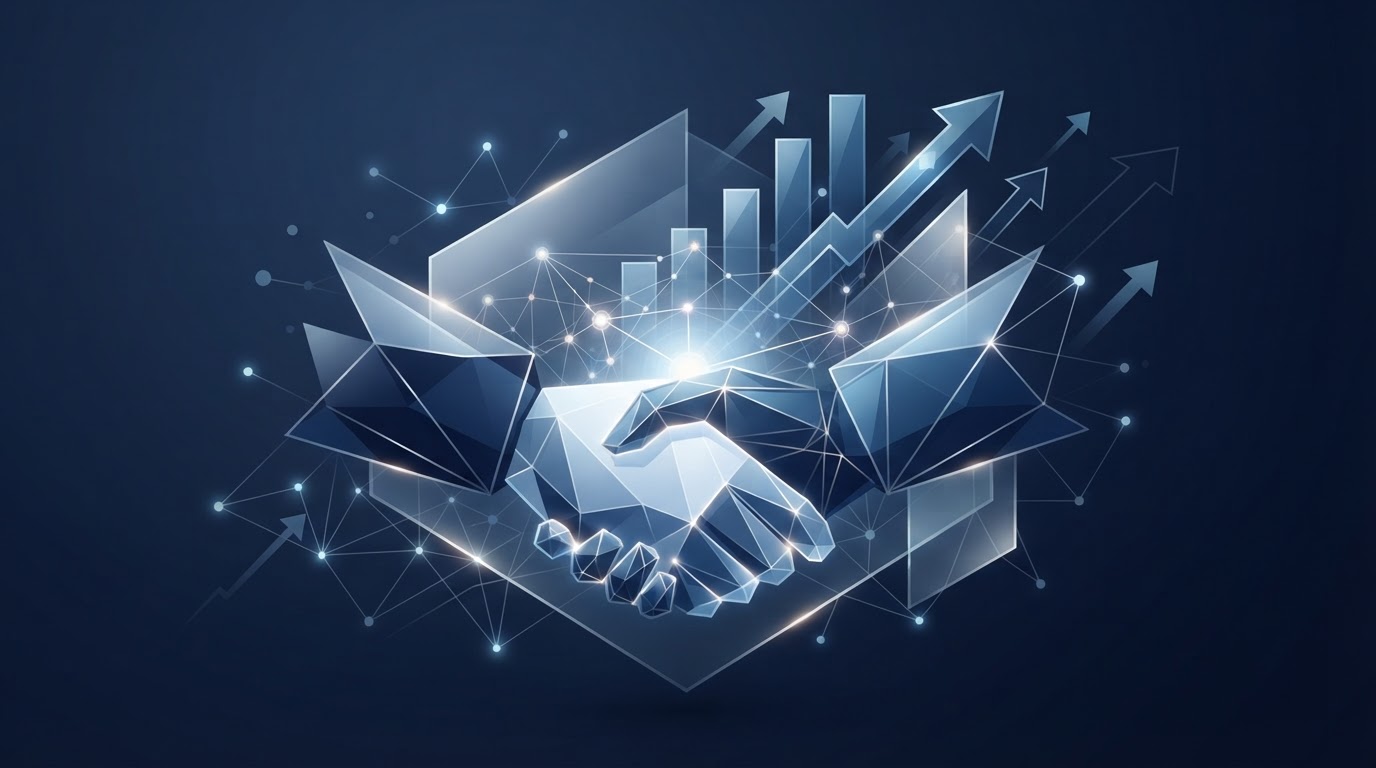 Abstract illustration of partnership and strategic alignment