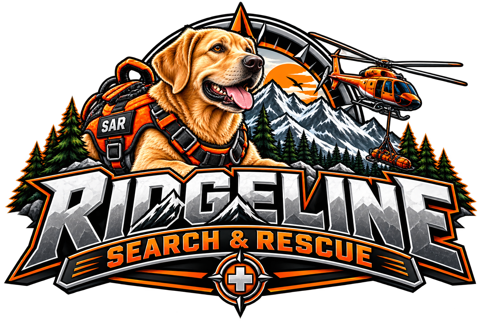 Ridgeline Search & Rescue logo design