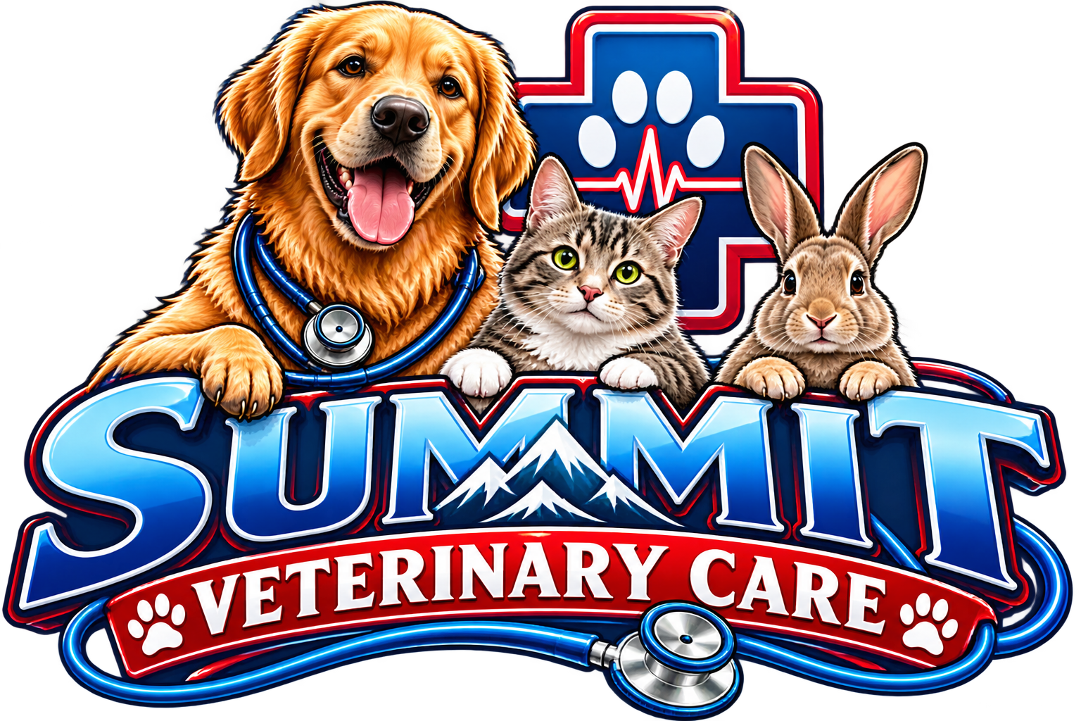 Summit Veterinary Care logo design