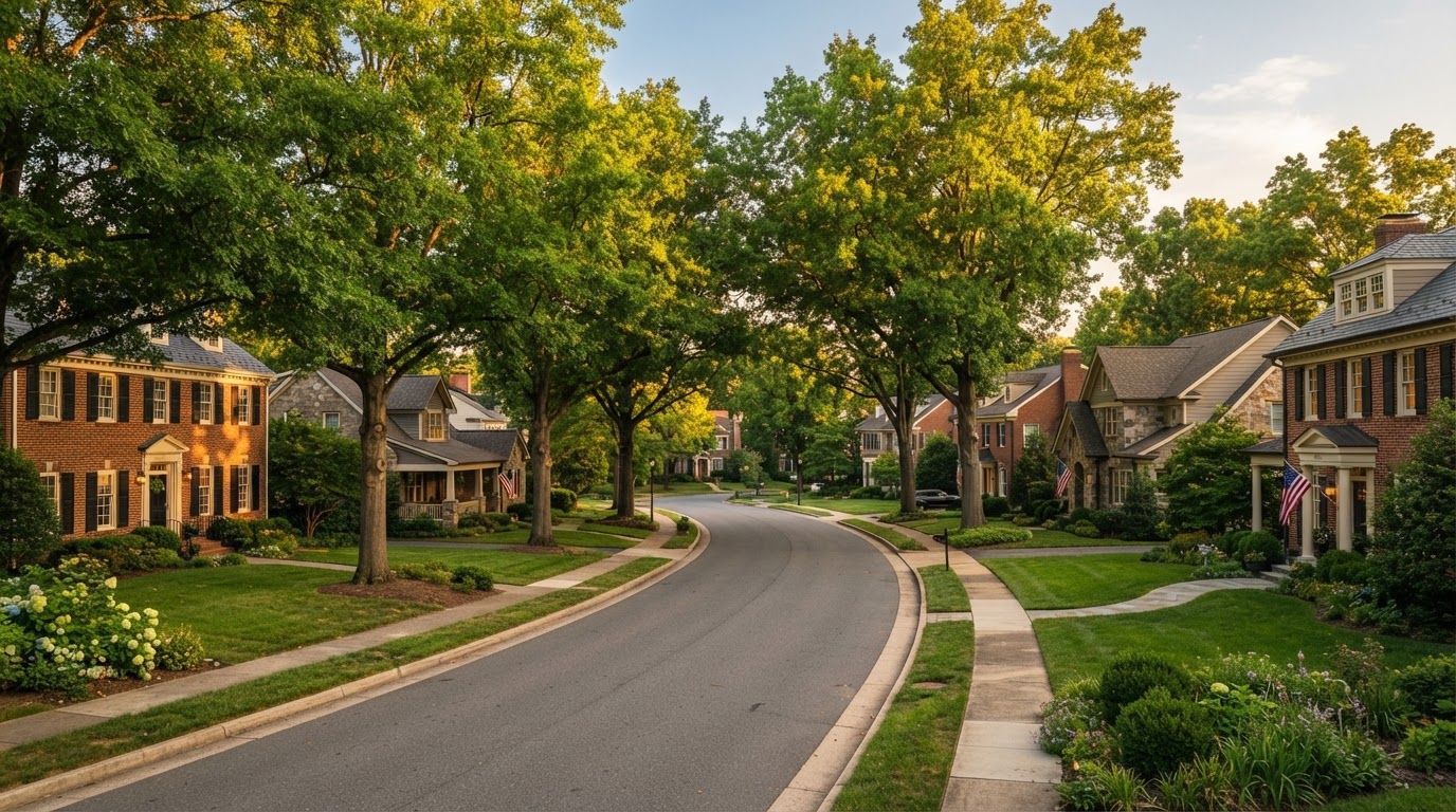 Northern Virginia residential neighborhood in the Washington, D.C. metro area
