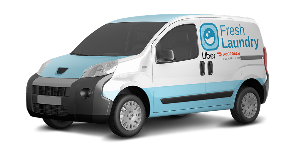 Fresh Laundry On Demand Pickup and Delivery Van
