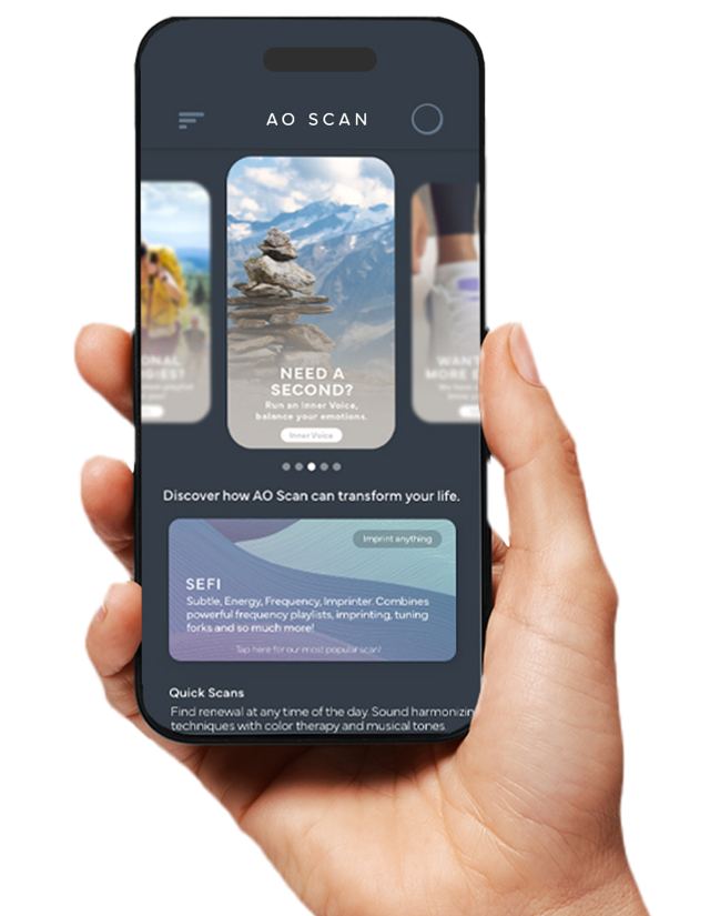 The AO Scan app open on a phone