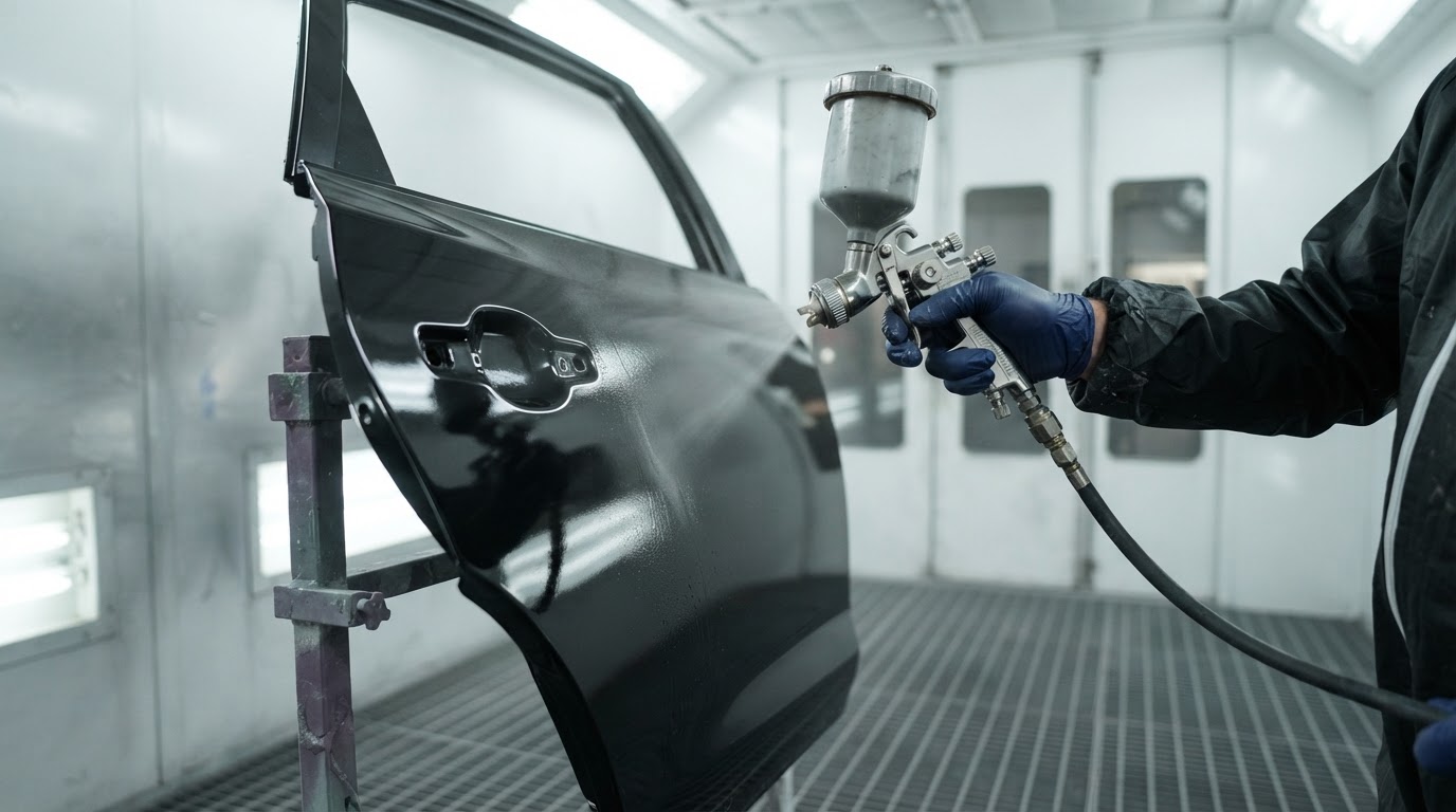 Auto body paint refinishing at Elite Auto Collision Center, El Paso, TX