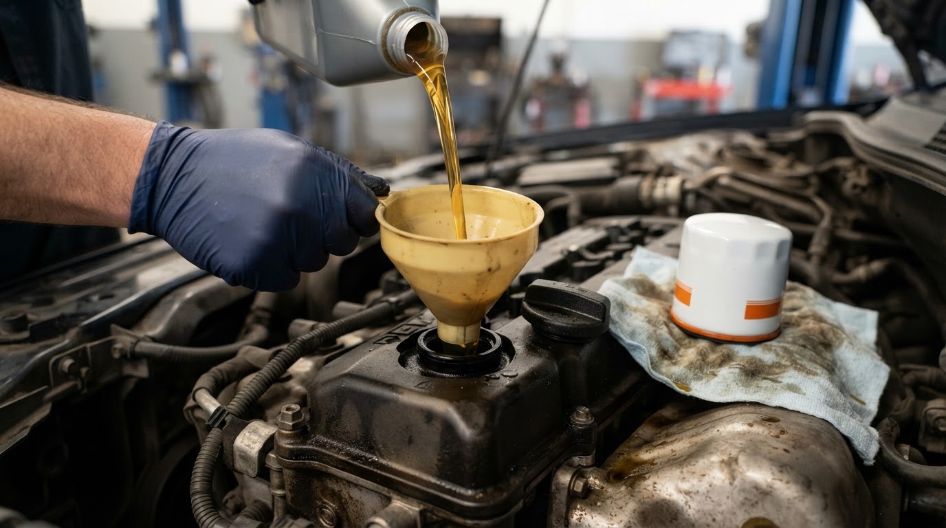Oil change service at Elite Auto Collision Center, El Paso, TX