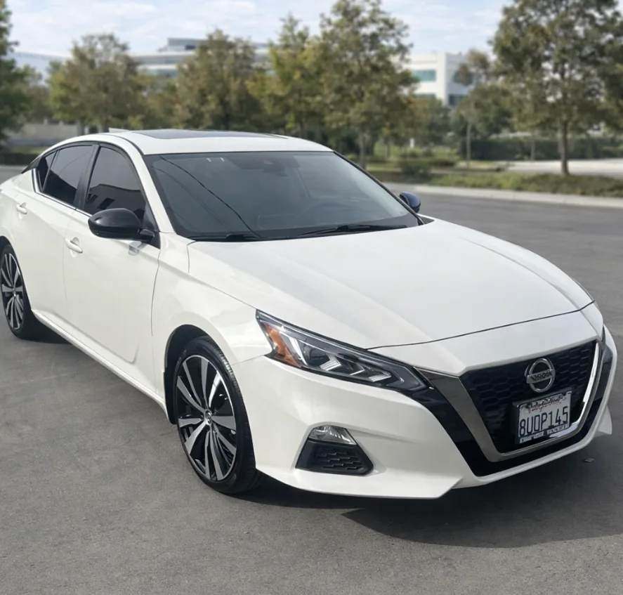 Nissan Altima restored front end and bumper after repair at Focus On Cars Riverside