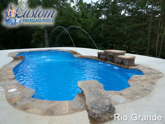 Rio Grande Freeform Pool with Natural Stone Water Features