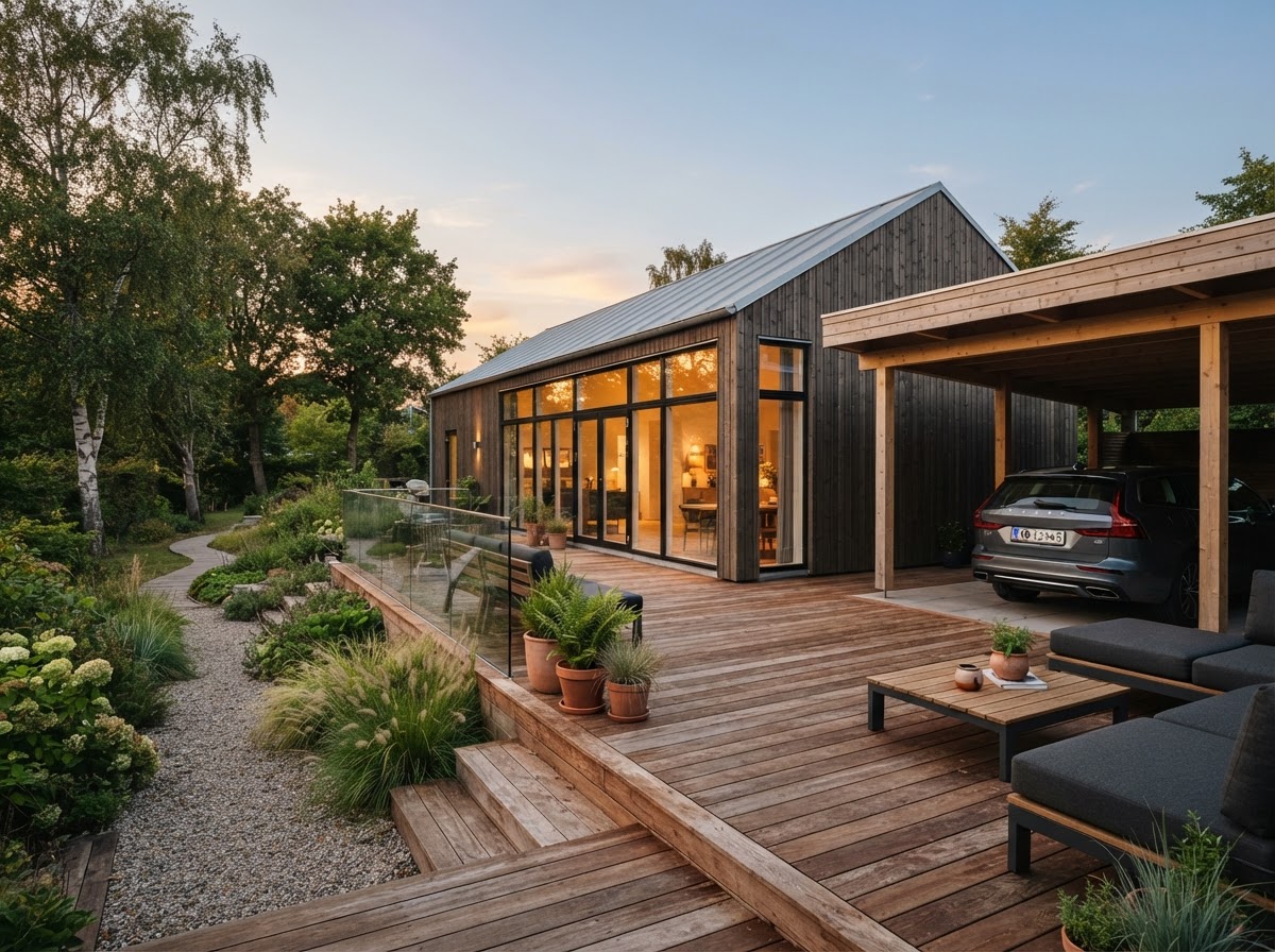 Terrasser og carporte