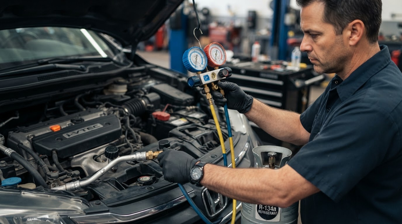 AC Repair at I-35 Auto Painting & Collision Center, Lancaster, TX