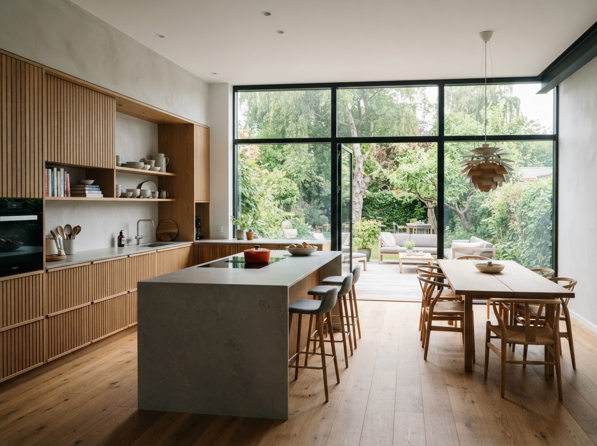 Villa i Lyngby — Specialbygget køkken og snedkerdetaljer