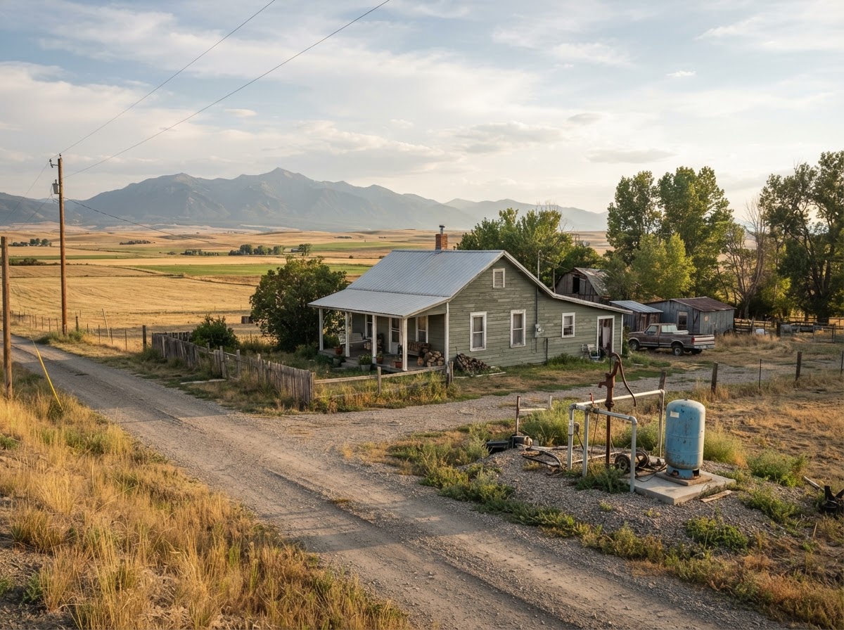 Rural acreage home and private well system near Ucon, Idaho in Bonneville County