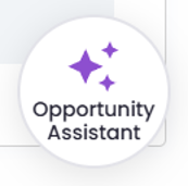 Opportunity Assistant button in lower-right corner