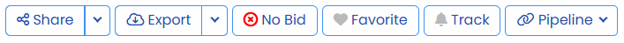Action bar with active No Bid button showing red circle X