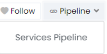Add to Pipeline dropdown on opportunity detail page