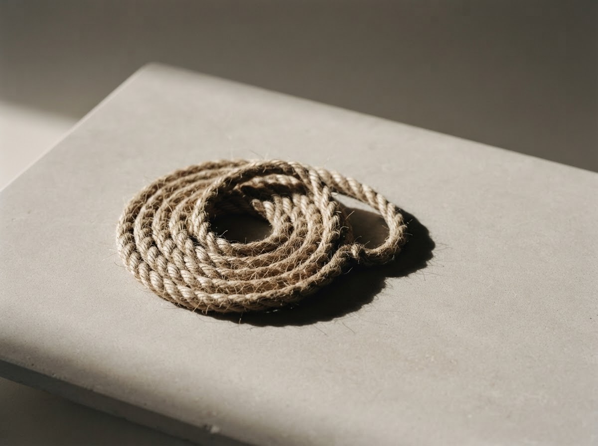 Natural fiber rope — the study of voluntary constraint and tensile structure.