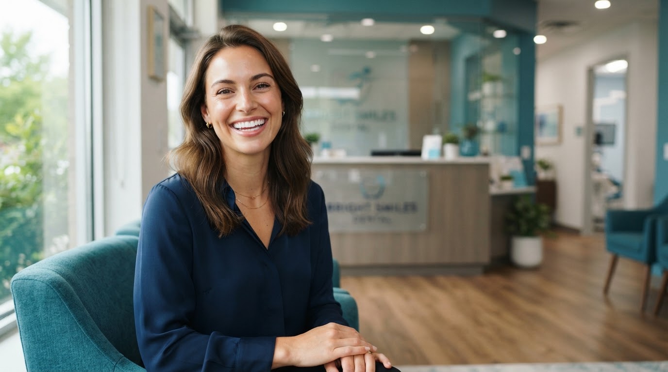A bright, confident smile after professional teeth whitening at The Dentist Next Door in Kingston, Jamaica