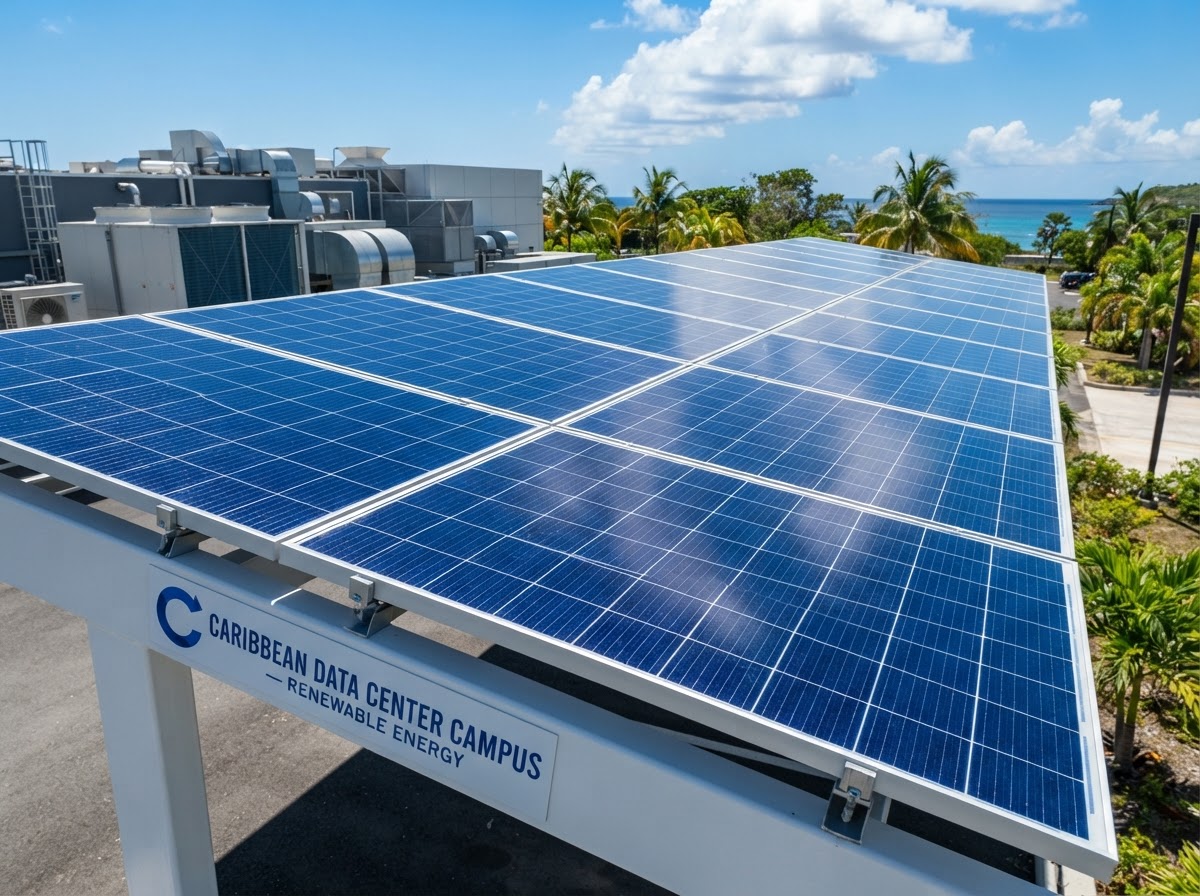 Parque solar sobre carports en el campus