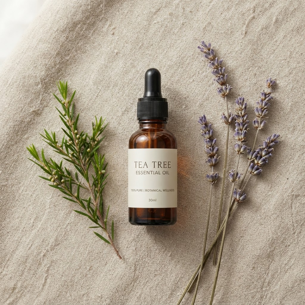 Tea tree and lavender used in traditional and natural skincare approaches