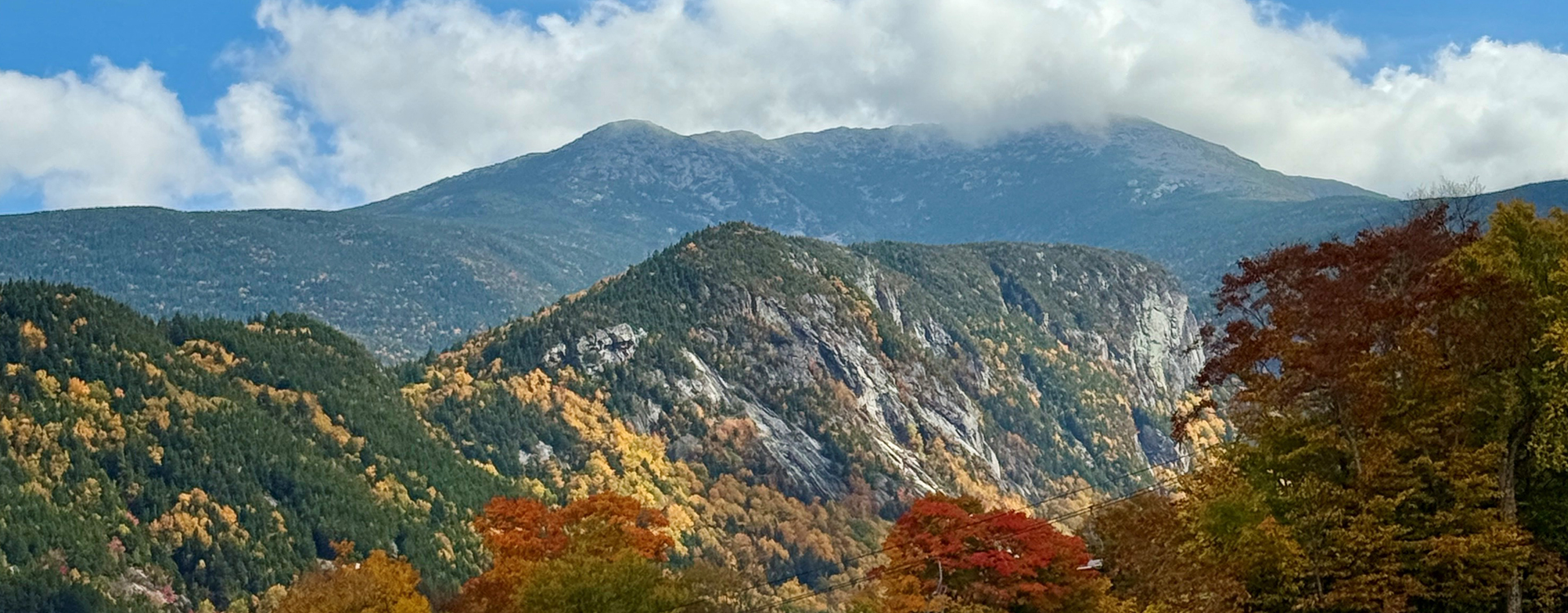 Franconia Notch and Cannon Mountain near Franconia, New Hampshire