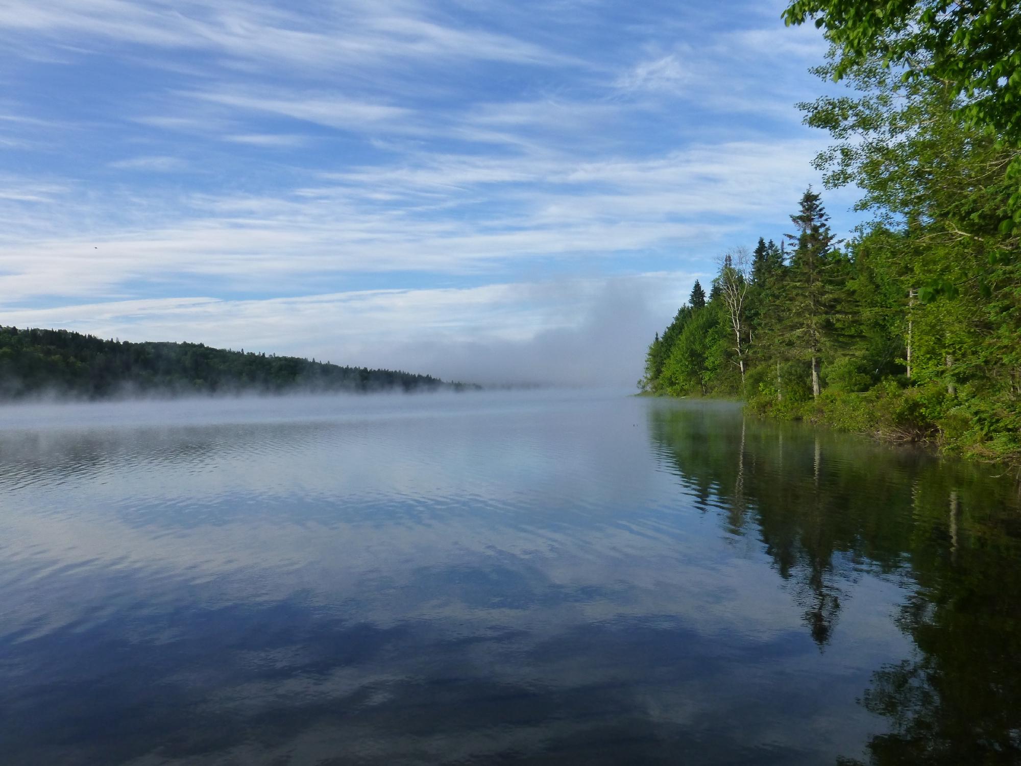 Lake Francis in Pittsburg, New Hampshire, one of the Connecticut Lakes at the headwaters of the Connecticut River