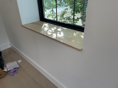 Window sill trim work by Bruin Builders in North Idaho
