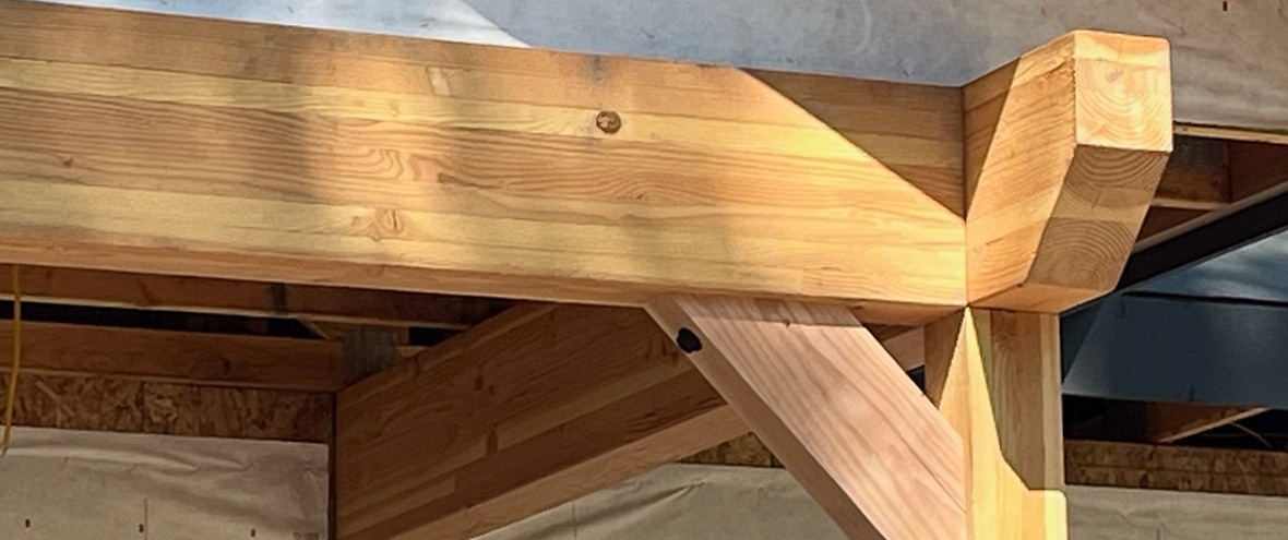 Timber porch framing